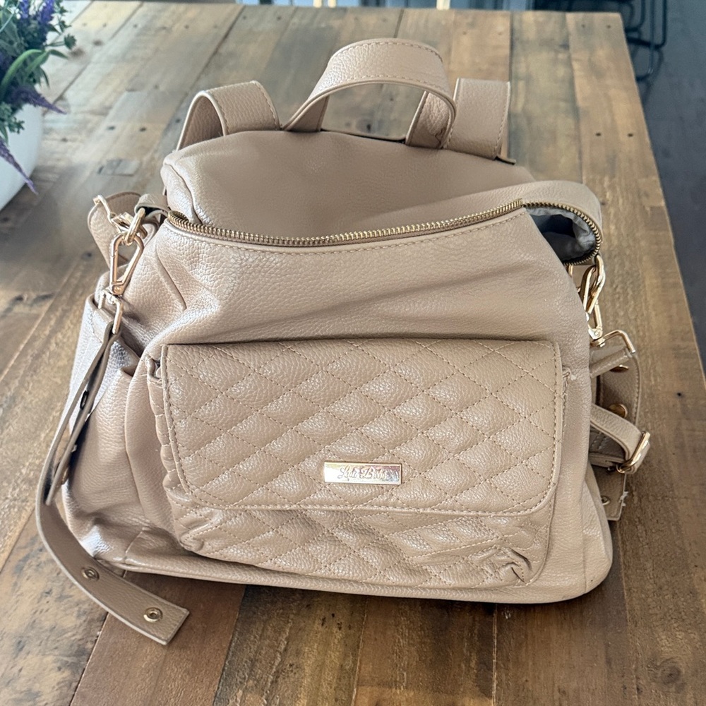 Luli Bebe MONACO DIAPER BAG LATTE BROWN